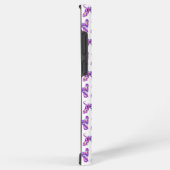 アフガンハウンド犬パープルシルエットモノグラム SAMSUNG GALAXYケース (右側面)