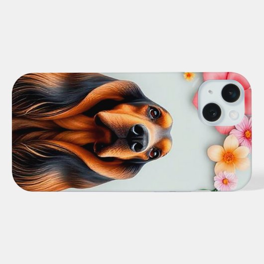 アフガンハウンド犬 iPhoneケース (裏面横)