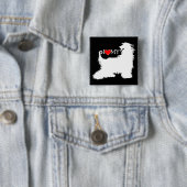 アフガンハウンド私が大好き(ハート) 缶バッジ (インサイチュ)