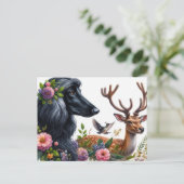 アフガンハウンド葉書 ポストカード (スタンド正面)