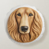 アフガンハウンド3D インスパイア ラウンドクッション (裏面)