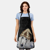 アフガンハウンド エプロン (着用した状態)