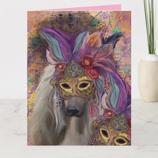 アフガンハウンド カード (正面)