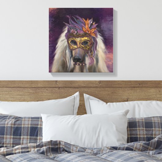 アフガンハウンド キャンバスプリント (インサイチュ (寝室))