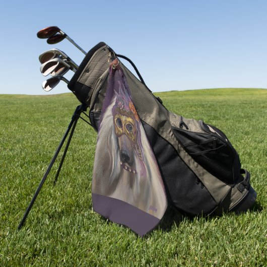 アフガンハウンド ゴルフタオル (グリーン)