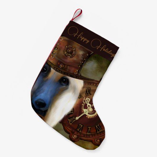 アフガンハウンド スモールクリスマスストッキング (正面 (吊り時))