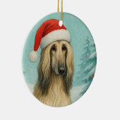 アフガンハウンド セラミックオーナメント (右)