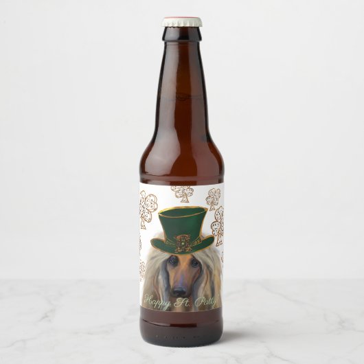 アフガンハウンド ビールラベル (正面)