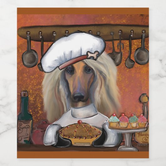 アフガンハウンド ワインラベル (シングルラベル)