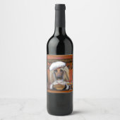 アフガンハウンド ワインラベル (正面)