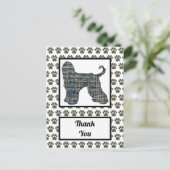 アフガンハウンド 犬 シルエット ありがとう ポストカード (スタンド正面)