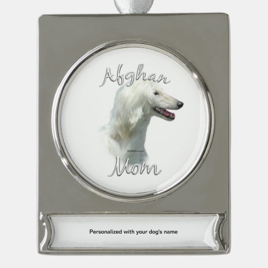 アフガンママ2 シルバープレートバナーオーナメント (正面)