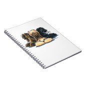 アフガン人が三つのような種類の犬 ノートブック (右側)