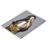 アフガン犬の髪をズボンでブロンドで結う ノートブック (左側)