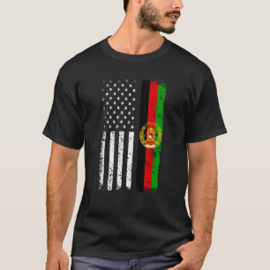 アフガン米州旗アフガニスタン米国旗 Tシャツ