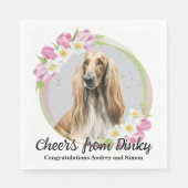 アフガン結婚ハウンドのナプキンと犬の写真 スタンダードランチョンナプキン (正面)