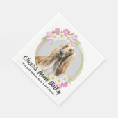 アフガン結婚ハウンドのナプキンと犬の写真 スタンダードランチョンナプキン (角)