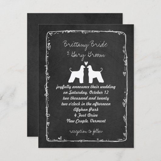 アフガン結婚・ハウンズの発表 招待状 (正面/裏面)