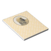 アフガン絵画ハウンド – かわいいオリジナルドッグアート ノートパッド (アングル)