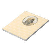 アフガン絵画ハウンド – かわいいオリジナルドッグアート ノートパッド (回転)