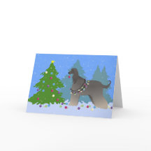 アフガン飾ハウンドのクリスマスツリー