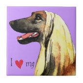 アフガン・ハウンドが大好き タイル (正面)