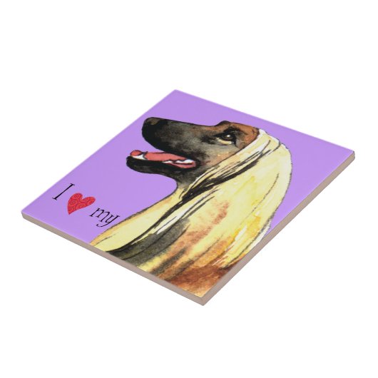 アフガン・ハウンドが大好き タイル (側面)