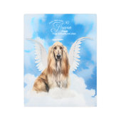 アフガン・ハウンドの天使犬の名前のペットメモリアル メタルプリント (正面)