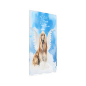 アフガン・ハウンドの天使犬の名前のペットメモリアル メタルプリント (アングル)