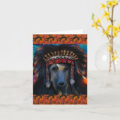 アフガン・ハウンド カード (黄色い花)