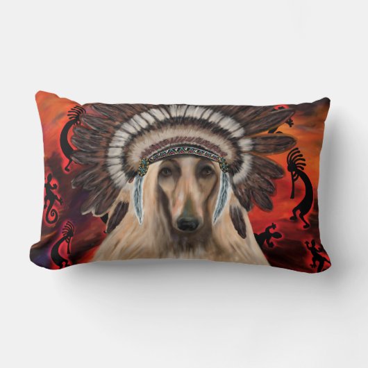 アフガン・ハウンド ランバークッション (正面)