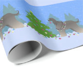 アフガン・ハウ飾ンドのクリスマス・ツリー・フォレスト ラッピングペーパー (ロールコーナー)