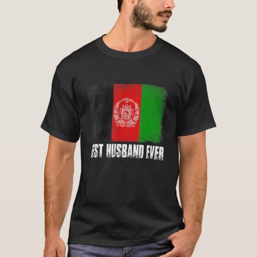 アフガ動揺してニスタン最高の国旗の夫エバミ Tシャツ (正面)