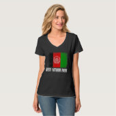 アフガ動揺してニスタン最高の国旗の父親が家族で過ごす Tシャツ (正面フル)