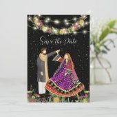 アフガ結婚ンズカップルイラストレーション セーブザデート (スタンド正面)