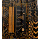 アフコンテンポラリーロセントリックデザイン シャワーカーテン (正面)