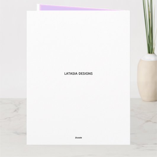 アフスタイリッシュリカ系アメリカ人の娘とケーキ誕生日 カード (裏面)