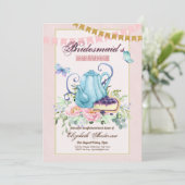 アフタお洒落ーンティーブリーズメイドブランチランチ 招待状 (スタンド正面)