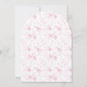 アフタヌーンエレガントティーガールベビーシャワーアーチ 招待状 (裏面)