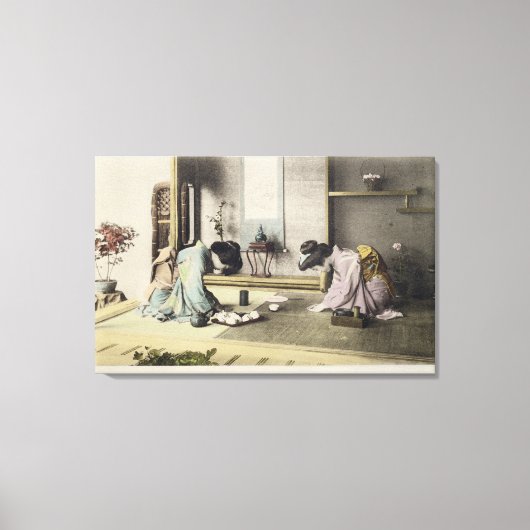 アフタヌーンコール、c.1880 (手の色の卵白p キャンバスプリント (正面)