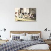 アフタヌーンコール、c.1880 (手の色の卵白p キャンバスプリント (インサイチュ (寝室))