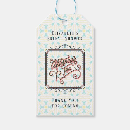 アフタヌーンティーお洒落ギフトラベル ギフトタグ (正面)