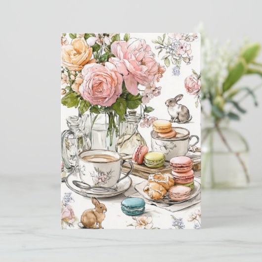 アフタヌーンティーと小さいつま先 | パーラーパーティー 招待状 (スタンド正面)