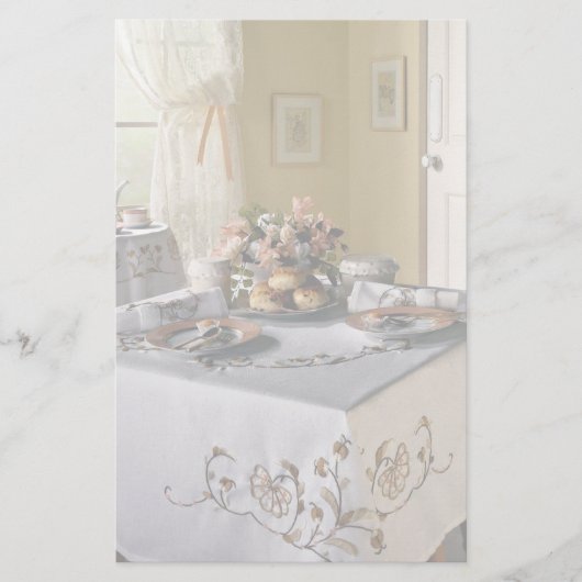 アフタヌーンティーの設定 便箋 (正面)