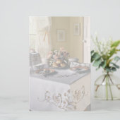 アフタヌーンティーの設定 便箋 (スタンド正面)