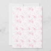 アフタヌーンティーエレガントパーティーガールベビーシャワー 招待状 (裏面)