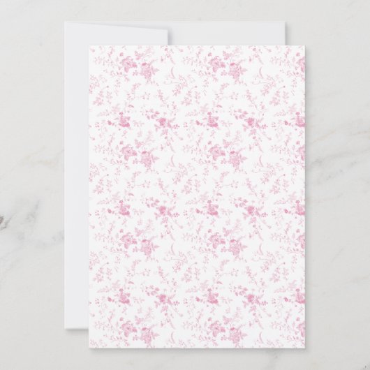 アフタヌーンティーエレガントパーティーガールベビーシャワー 招待状 (裏面)