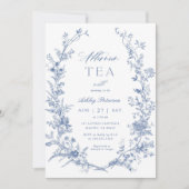 アフタヌーンティーエレガントパーティーベビーシャワー 招待状 (正面)