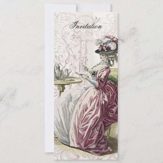 アフタヌーンティーオンリネン 招待状 (正面)