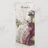 アフタヌーンティーオンリネン 招待状 (正面/裏面)